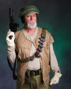 Rebel Alliance Endor Trooper Nik Sant portrayed by Tom Schobert